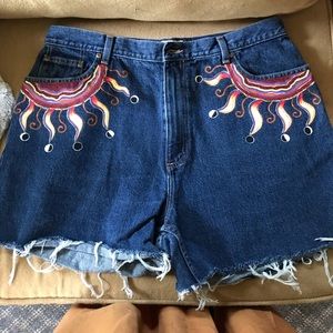 Hand painted LL Bean shorts size 18